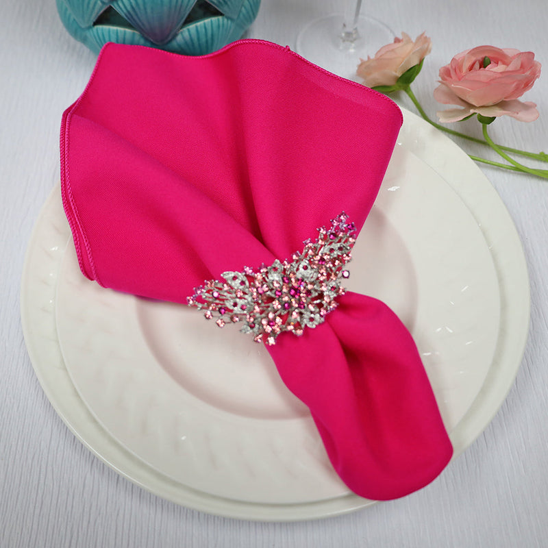 Polyester Dinner Napkin 17x17 Fuchsia