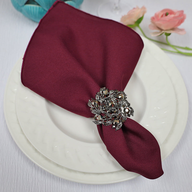 Cloth Dinner Napkin Polyester 17x17 Burgundy