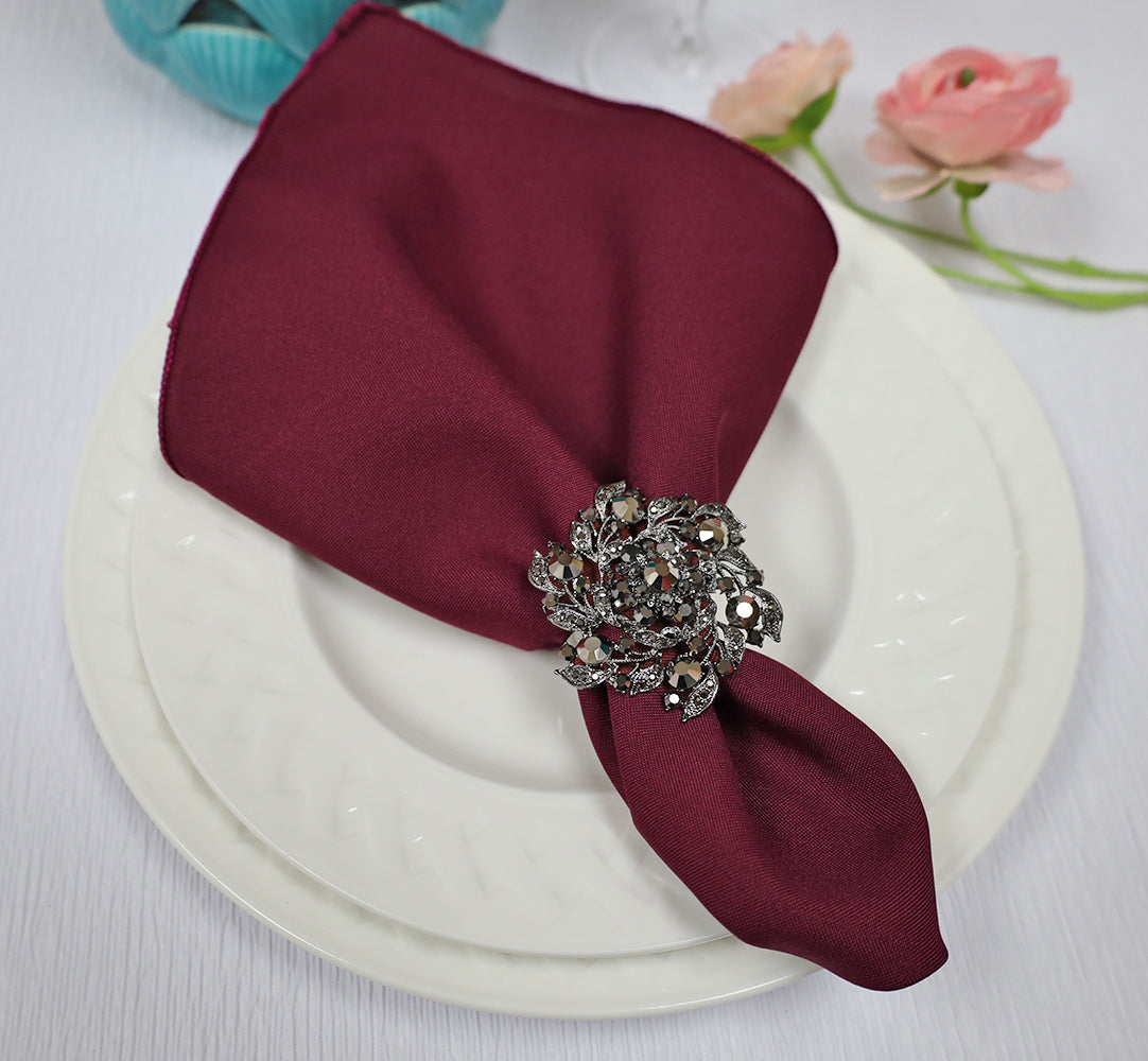 Cloth Dinner Napkin Polyester 17x17 Burgundy