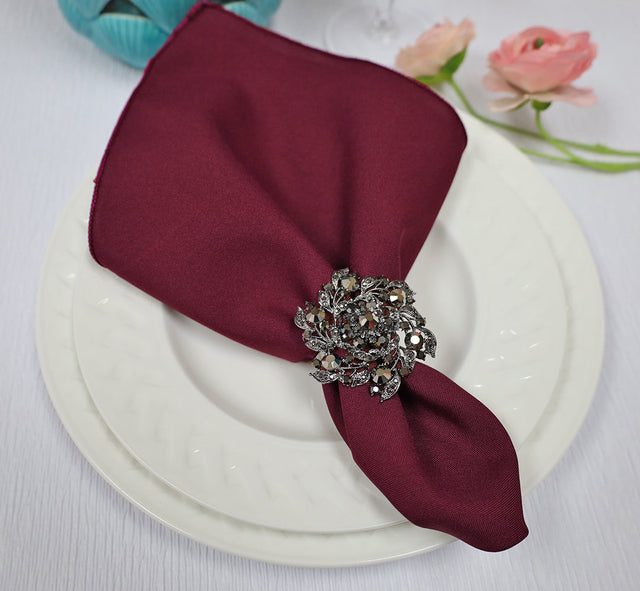 Cloth Dinner Napkin Polyester 17x17 Burgundy