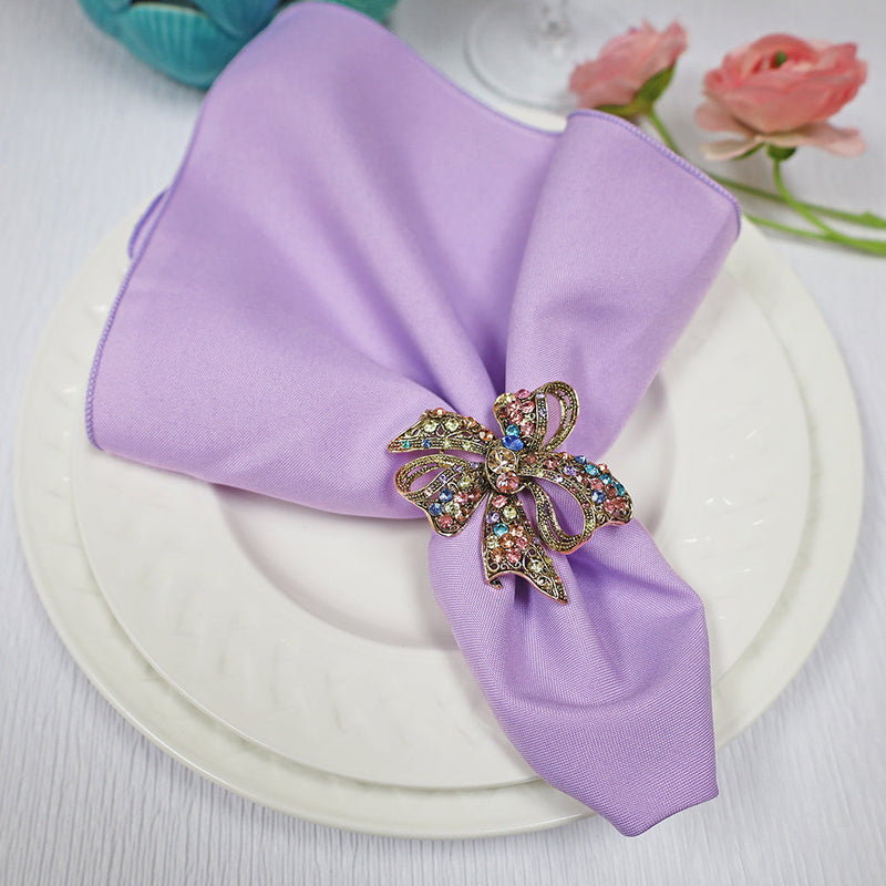 Premium Polyester Dinner Napkins 17x17 Lavender