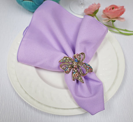 Premium Polyester Dinner Napkins 17x17 Lavender