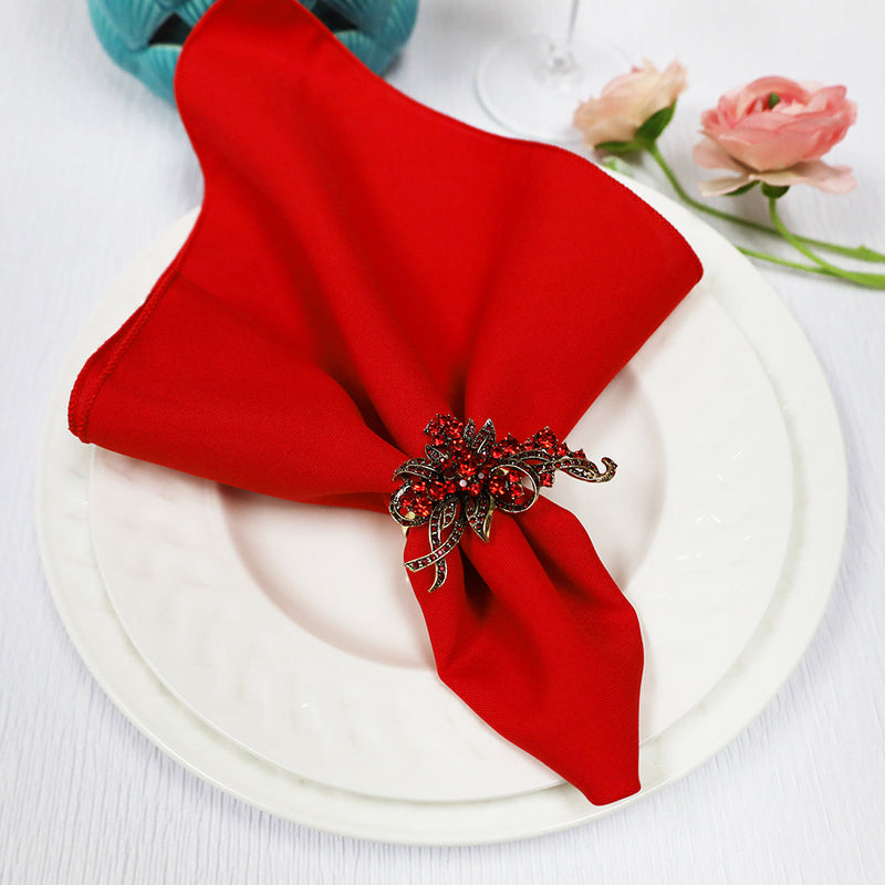 Cloth Dinner Napkin 17x17 Premium Polyester Red