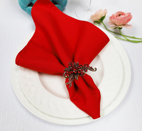 Cloth Dinner Napkin 17x17 Premium Polyester Red