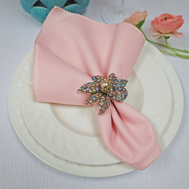 Polyester Dinner Napkins 17x17 Blush Pink