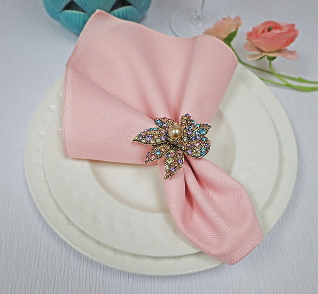 Polyester Dinner Napkins 17x17 Blush Pink