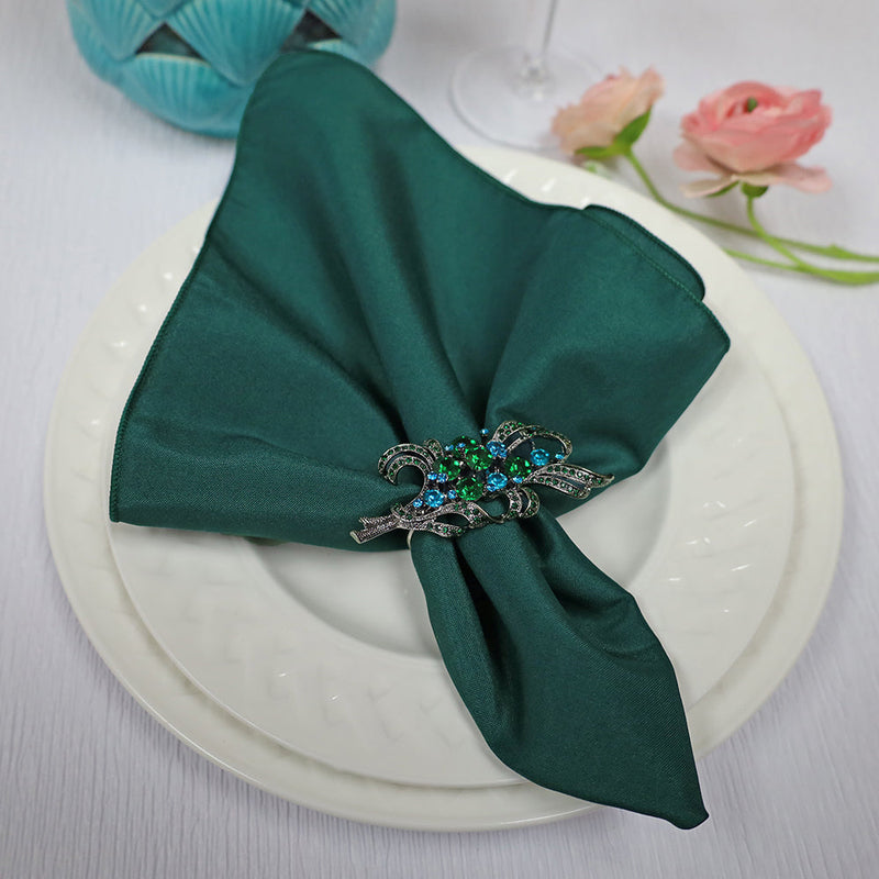 Polyester Dinner Napkin 17x17 Hunter Green