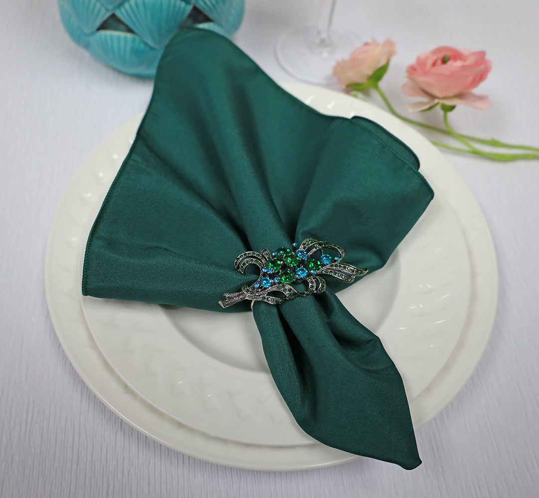 Polyester Dinner Napkin 17x17 Hunter Green