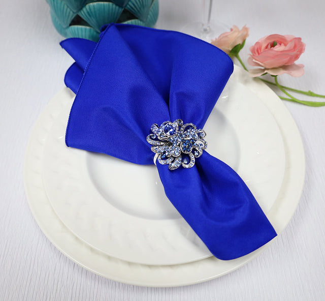 Cloth Dinner Napkin Polyester 17x17 Royal Blue