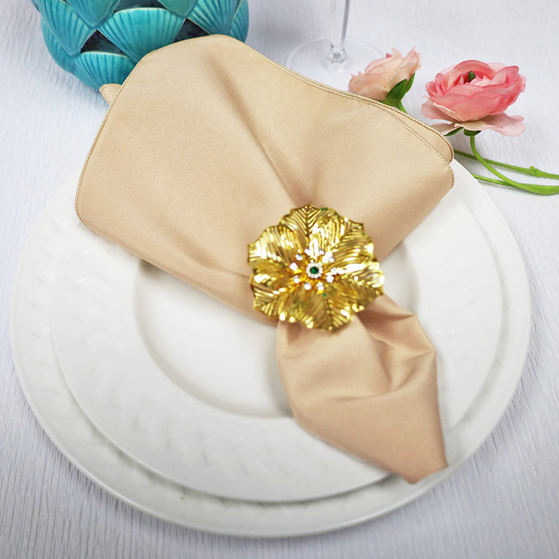 Cloth Dinner Napkin 17x17 Premium Polyester Champagne