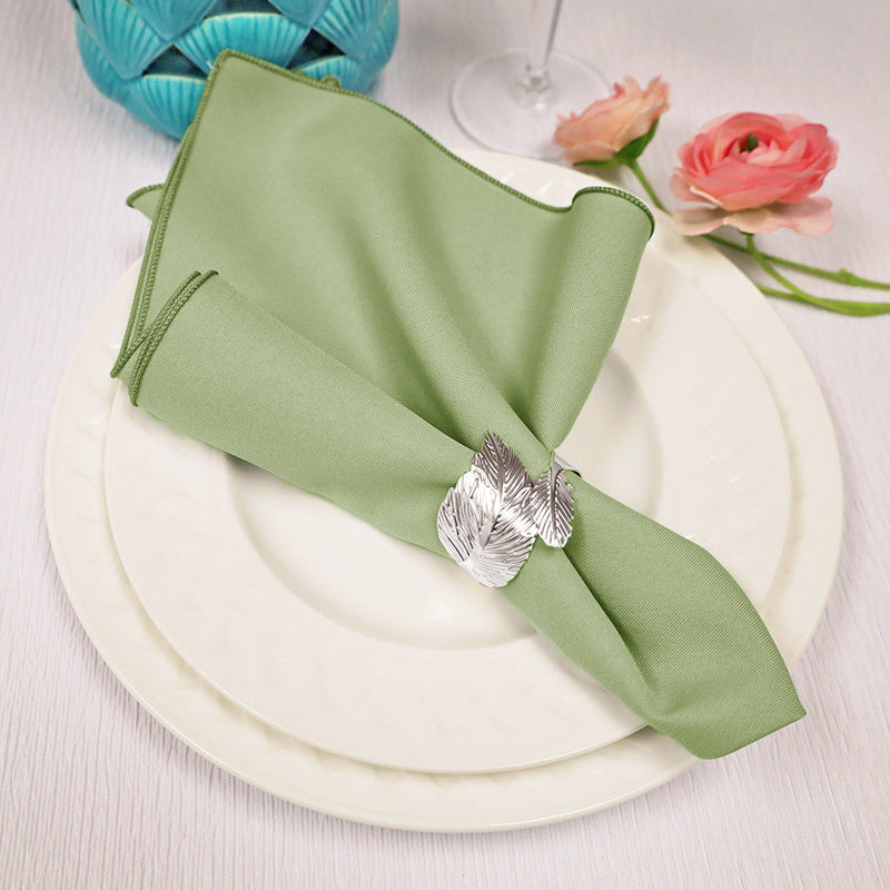 Polyester Dinner Napkins 17x17 Sage Green