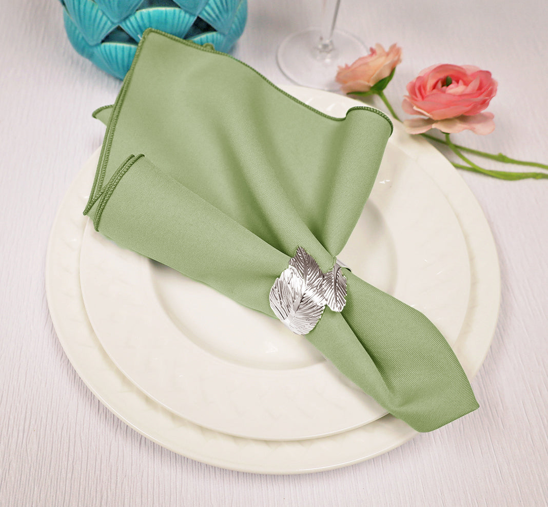 Polyester Dinner Napkins 17x17 Sage Green