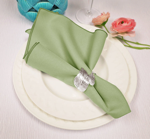 Polyester Dinner Napkins 17x17 Sage Green
