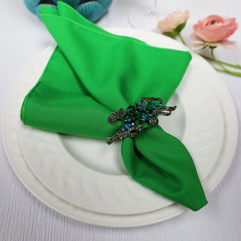 Polyester Dinner Napkin 17x17 Emerald Green