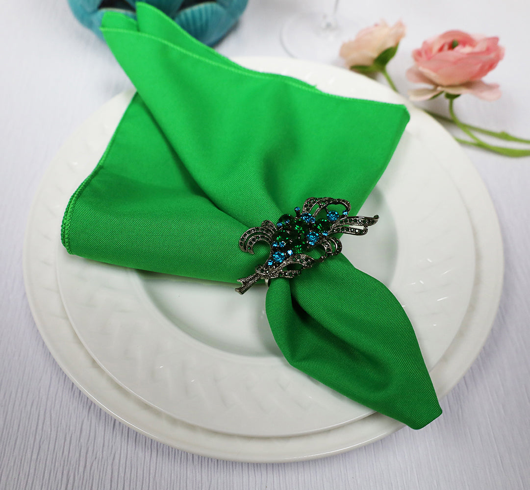 Polyester Dinner Napkin 17x17 Emerald Green