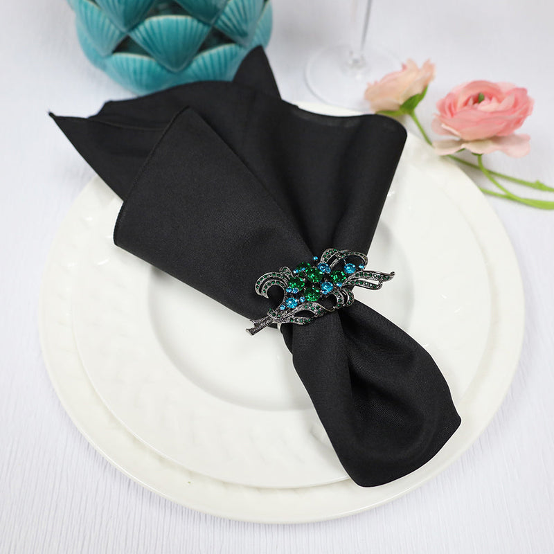 Polyester Dinner Napkin 17x17 Black