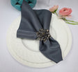 Polyester Dinner Napkins 17x17 Pewter/Charcoal