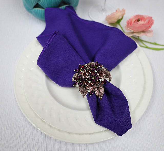 Cloth Dinner Napkin Premium Polyester 17x17 Regency Purple