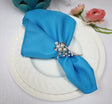 Polyester Dinner Napkins 17x17 Turquoise