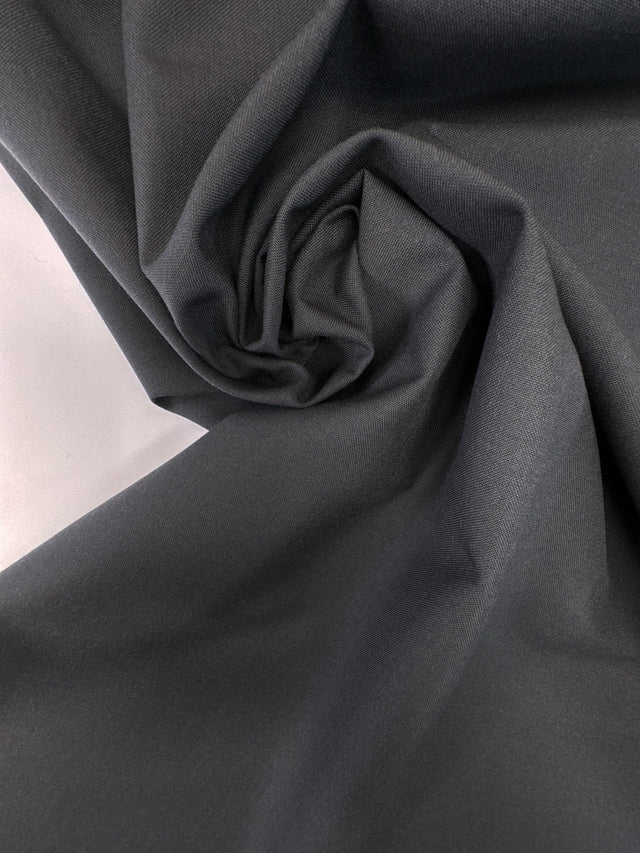 Wool Polyamide Plain Gray Suiting