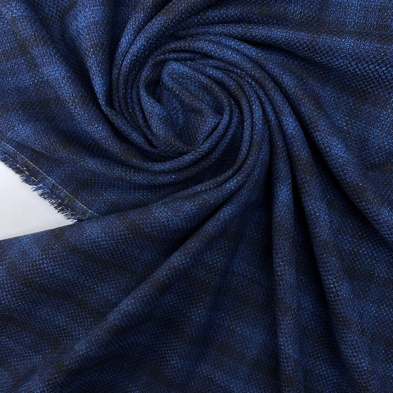 Acrylic Polyamide Checked Tweed