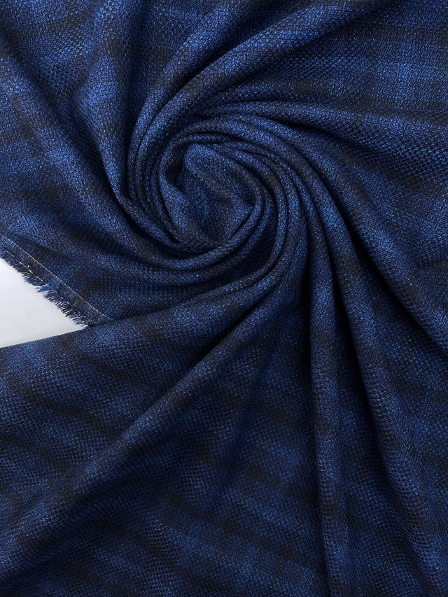 Acrylic Polyamide Checked Tweed