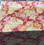 Mirabelle Scarlet Cotton Fabric - Yellow, Red Floral Asian Chinoiserie Print, 54" Width (1 Yard)