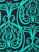 1 yarda de tela de punto Liverpool con estampado geométrico para vestidos y accesorios, 60 pulgadas de ancho