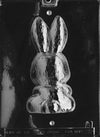 3D Cute Bunny Holding Basket Chocolate Mold - Back - LPE217B