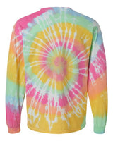 Multi-Color Spiral Tie-Dyed Long Sleeve T-Shirt