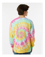 Multi-Color Spiral Tie-Dyed Long Sleeve T-Shirt