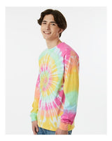 Multi-Color Spiral Tie-Dyed Long Sleeve T-Shirt