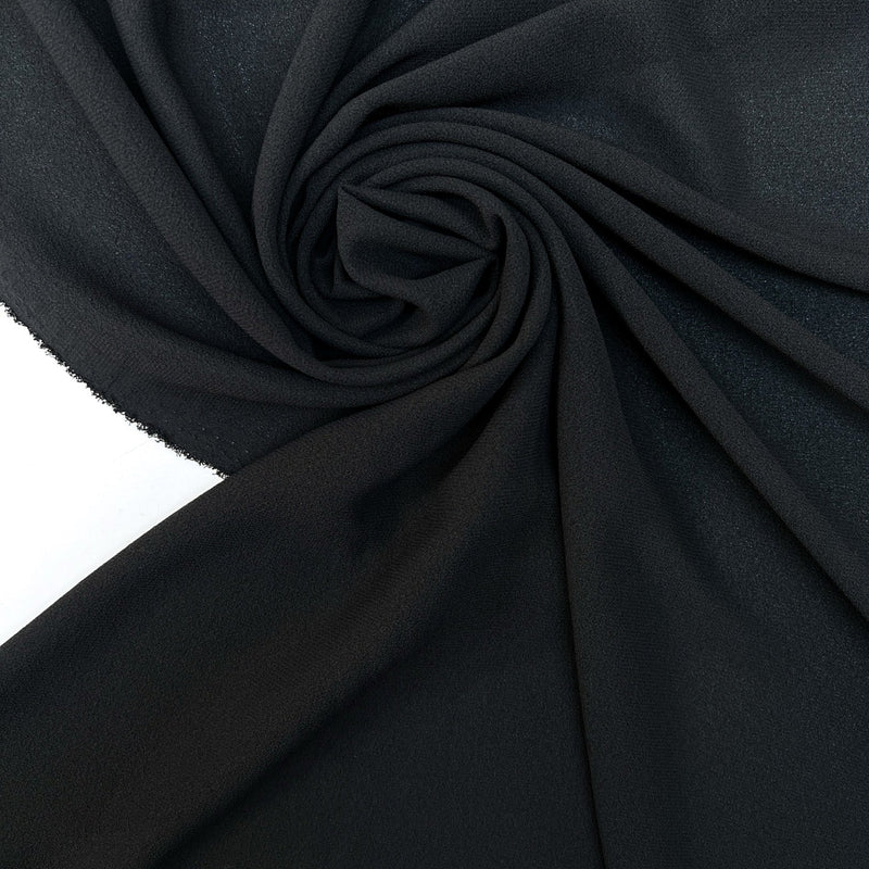 Black Polyamide Crepe Fabric