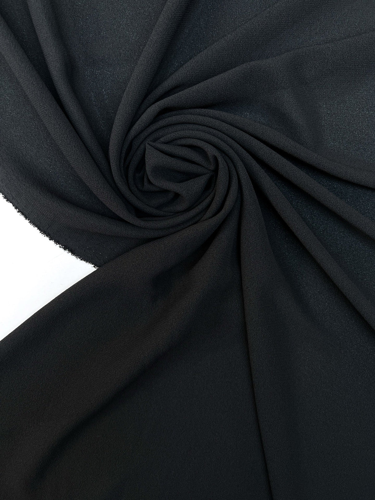 Black Polyamide Crepe Fabric