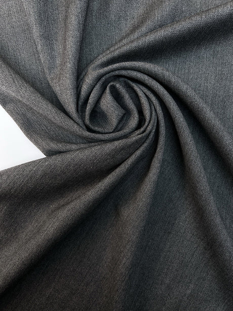Wool Suit Fabric Melange Gray Black