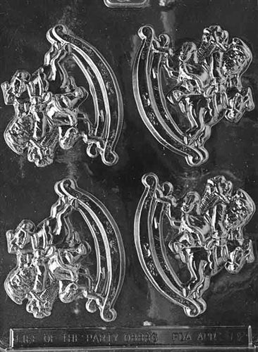 Santa on Rocking Horse Chocolate Mold