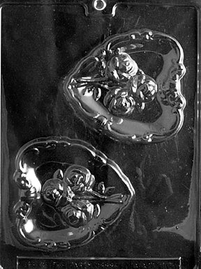 Hearts with Roses Chocolate Mold - LPV105