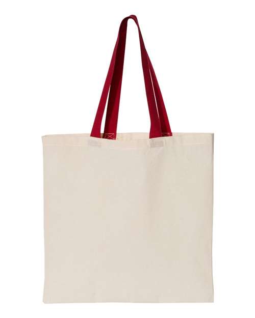 Contrast-Color Handle Tote