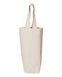 Single Wine Tote Cotton Canvas Bottle Carrier
