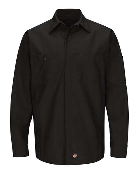 Red Kap Men's Long Sleeve Automotive Crew Shirt
