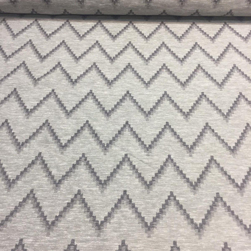 Pyramid Charcoal Cotton Polyester Fabric - Charcoal Pyramid Jacquard, 54" Width (1 Yard)