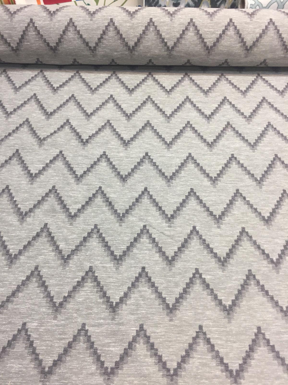 Pyramid Charcoal Cotton Polyester Fabric - Charcoal Pyramid Jacquard, 54" Width (1 Yard)