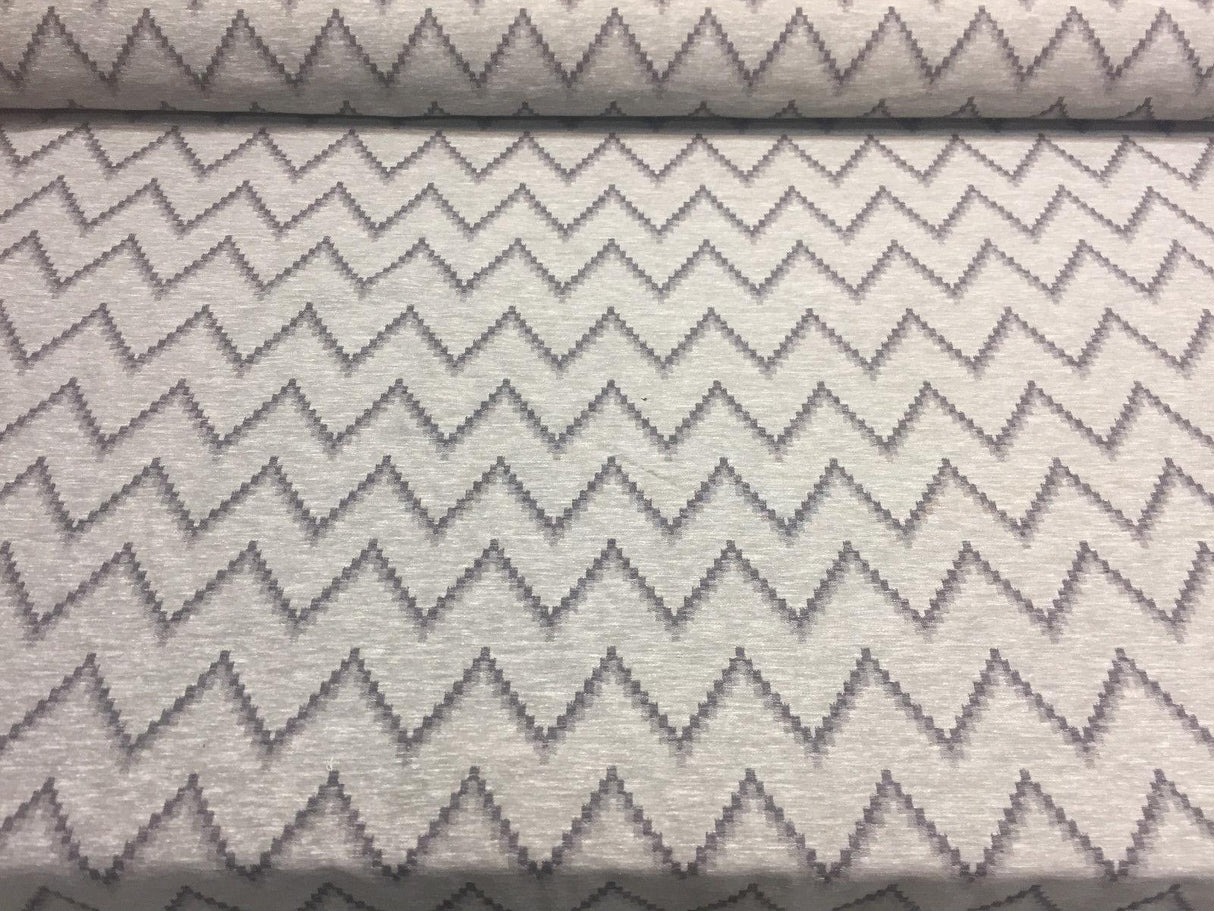 Pyramid Charcoal Cotton Polyester Fabric - Charcoal Pyramid Jacquard, 54" Width (1 Yard)