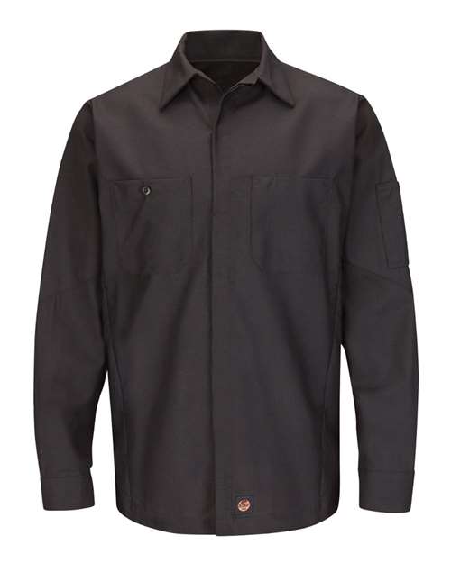 Red Kap Men's Long Sleeve Automotive Crew Shirt