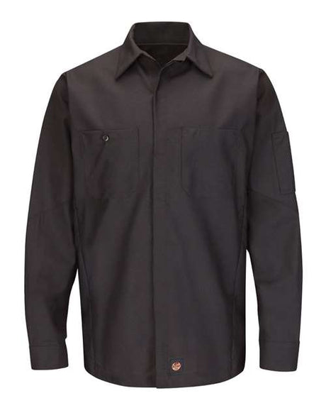 Red Kap Men's Long Sleeve Automotive Crew Shirt