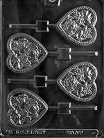 Wedding Heart with Doves Lolly Chocolate Mold