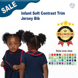 RADYAN® Infant Soft Contrast Trim Jersey Bib