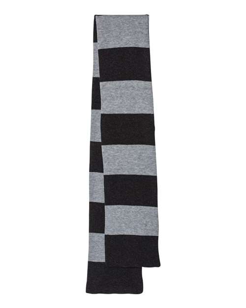 Sportsman rugby-striped knit scarf for winter wear