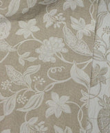 Interpretation Floral Reversible 100 Percent Italian Cotton Fabric - Alabaster Floral, 54" Width (1 Yard)