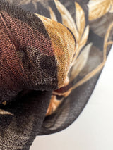Viscose Chiffon Printed Black Brown